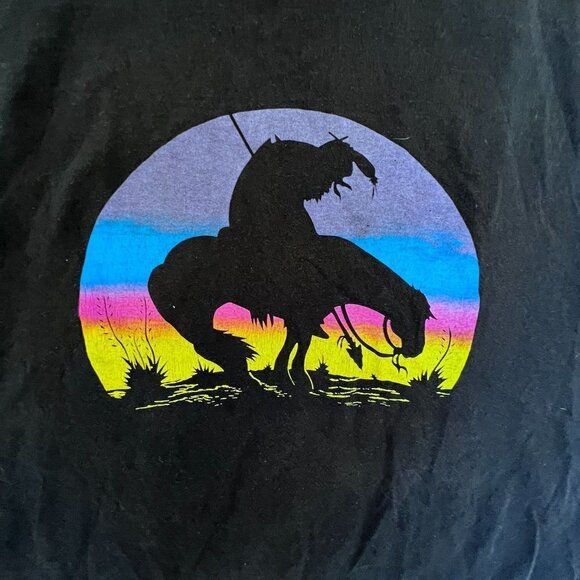 VTG Native American T Shirt XL Horse Sunset Tribal Heritage Single Stitch - Picture 2 of 9